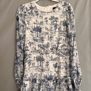 Navy/White Animal Print Mini Dress